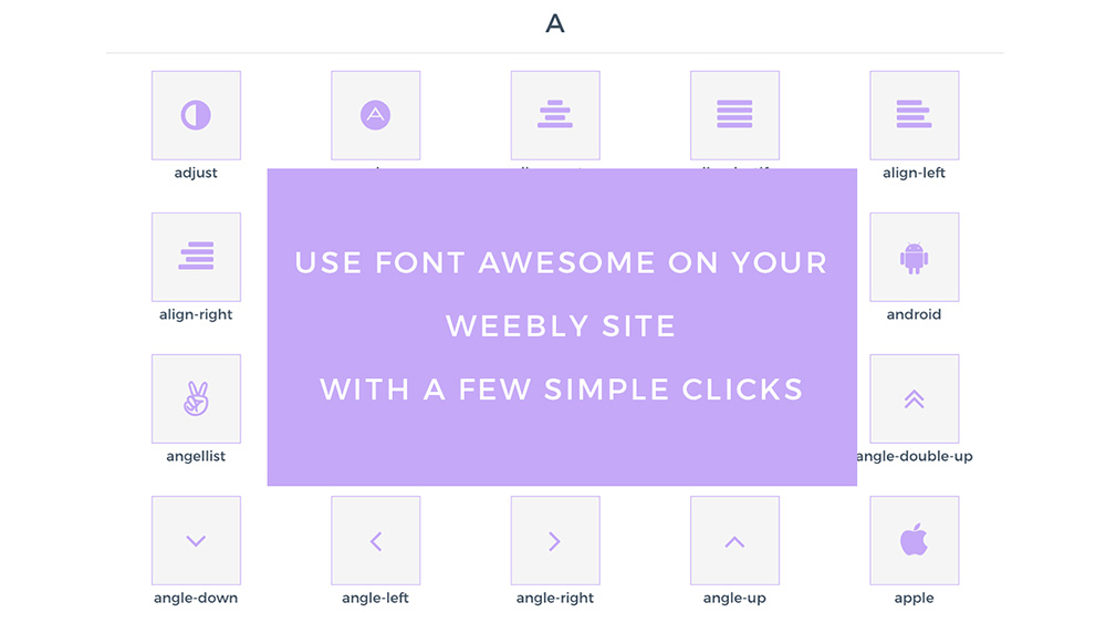 Wawesome, font awesome icons for Weebly